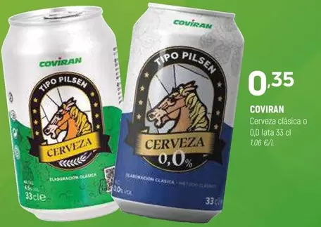 Oferta de Coviran - Cerveza Clásica O 0,0 por 0,35€ en Coviran