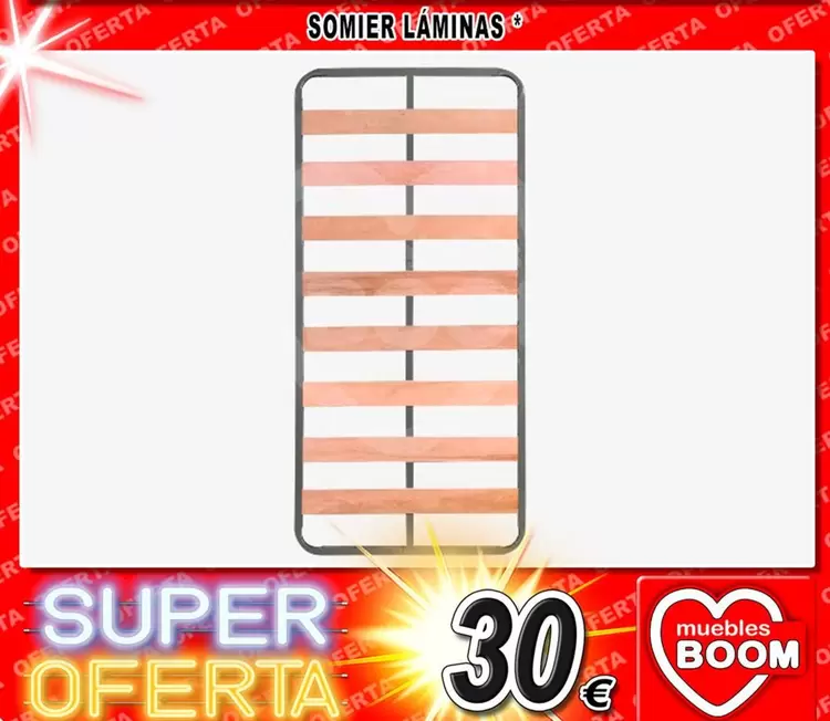 Oferta de Somier L'aminas por 30€ en Muebles Boom