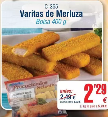 Oferta de Varitas De Merluza por 2,29€ en Abordo