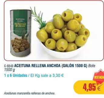 Oferta de Abordo - Aceituna Rellena Anchoa por 4,95€ en Abordo