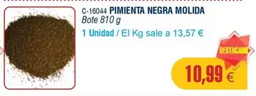 Oferta de Pimienta Negra Molida por 10,99€ en Abordo