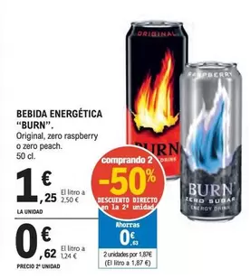 Oferta de Burn - Bebida Energetica por 1,25€ en E.Leclerc