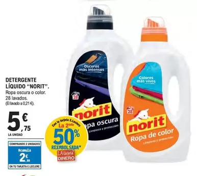 Oferta de Norit - Detergente Liquido por 5,75€ en E.Leclerc