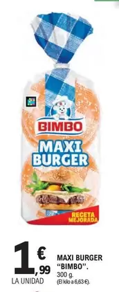 Oferta de Bimbo - Maxi Burger por 1,99€ en E.Leclerc