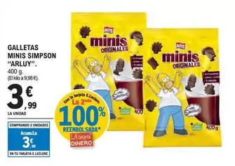 Oferta de Arluy - Galletas Minis Simpson por 3,99€ en E.Leclerc