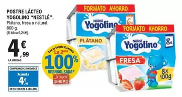 Oferta de Nestlé - Postre Lacteo Yogolino por 4,99€ en E.Leclerc