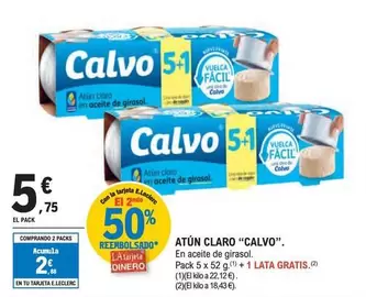 Oferta de Calvo - Atun Claro por 5,75€ en E.Leclerc