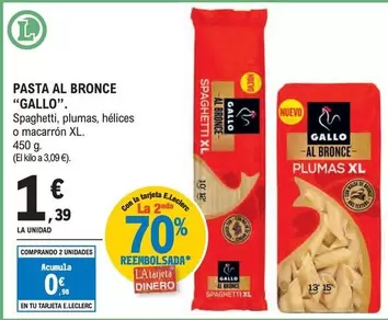 Oferta de Gallo - Pasta Al Bronce por 1,39€ en E.Leclerc