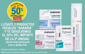 Oferta de Babaria - Llévate 2 Productos Faciales  en E.Leclerc