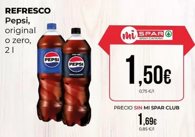 Oferta de Pepsi - Refresco por 1,5€ en SPAR Gran Canaria