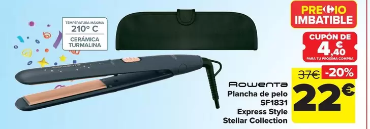 Oferta de Rowenta - Plancha De Pelo Sf1831  Express Style  Stellar Collection por 22€ en Carrefour