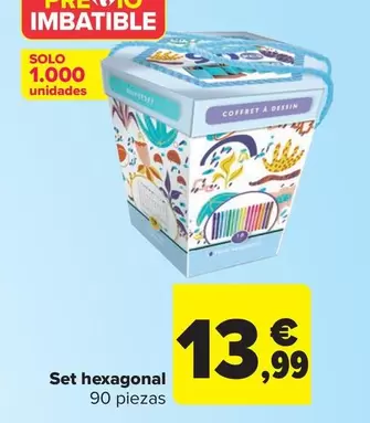 Oferta de Set Hexagonal  90 Piezas por 13,99€ en Carrefour