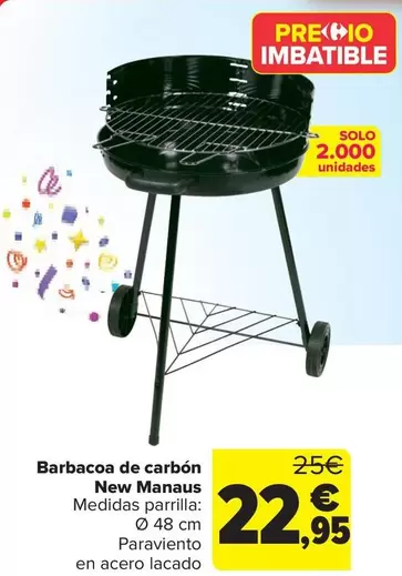 Oferta de Barbacoa De Carbón New Manaus por 22,95€ en Carrefour
