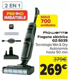 Oferta de Rowenta - Fregona Eléctrica Gz-5035 por 269€ en Carrefour