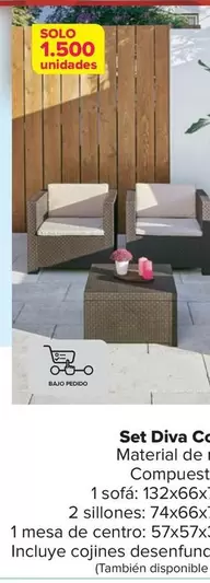 Oferta de Set Diva Confort por 169€ en Carrefour