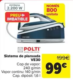 Oferta de Polti - Sistema De Planchado Ve30 por 99€ en Carrefour