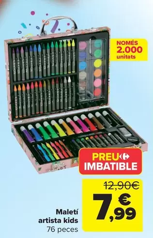 Oferta de Maletín  Artista Kids por 7,99€ en Carrefour