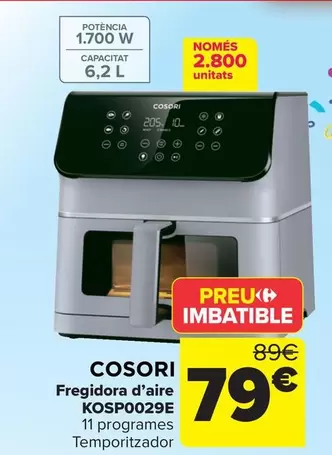 Oferta de Cosori - Freidora De Aire Kosp0029e por 79€ en Carrefour