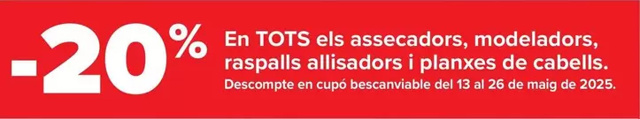 Oferta de En Todos Los Secadores Moldeadores Cepillos Alisadores Y Planchas De Pelo en Carrefour