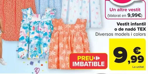 Oferta de Vestido Infantil  O Bebé Tex por 9,99€ en Carrefour