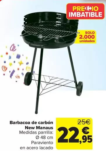 Oferta de Barbacoa De Carbón New Manaus por 22,95€ en Carrefour