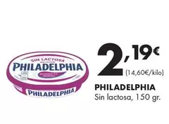 Oferta de Philadelphia - Sin Lactosa por 2,19€ en Supermercados Lupa