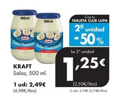 Oferta de Kraft - Salsa por 2,49€ en Supermercados Lupa