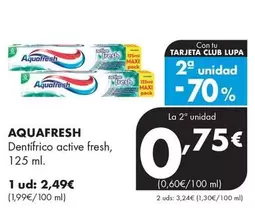 Oferta de Aquafresh - Dentífrico Active Fresh por 2,49€ en Supermercados Lupa