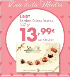 Oferta de Lindt - Bombón Dulces Deseos por 13,99€ en Supermercados Lupa