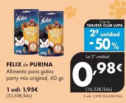 Oferta de Purina - Felix Alimento Para Gatos Party Mix Original por 1,95€ en Supermercados Lupa