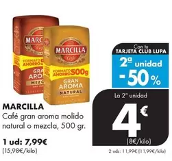 Oferta de Marcilla - Café Gran Aroma Molido Natural O Mezcla por 7,99€ en Supermercados Lupa