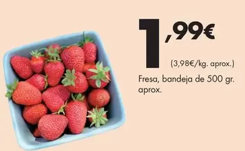 Oferta de Fresa, Bandeja De 500 Gr por 1,99€ en Supermercados Lupa