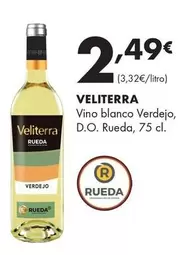 Oferta de Veliterra - Vino Blanco Verdejo, D.O. Rueda por 2,49€ en Supermercados Lupa