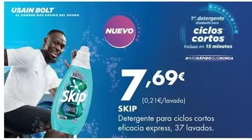 Oferta de Skip - Detergente Para Ciclos Cortos Eficacia Express por 7,69€ en Supermercados Lupa