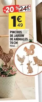 Oferta de Pinchos De Jardin De Animales 70 Cm por 1,49€ en Centrakor