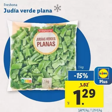 Oferta de Freshona - Judia Verde Plana por 1,29€ en Lidl