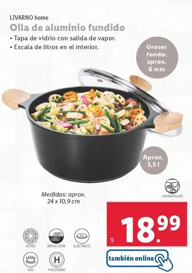 Oferta de Livarno Home - Olla De Aluminio Fundido por 18,99€ en Lidl