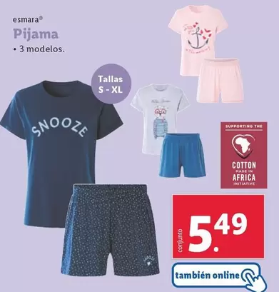 Oferta de Esmara - Pijama por 5,49€ en Lidl