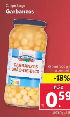 Oferta de Campo Largo - Garbanzos por 0,59€ en Lidl