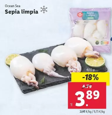 Oferta de Ocean Sea - Sepia Limpia por 3,89€ en Lidl
