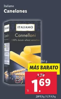 Oferta de Italiamo - Canelones por 1,69€ en Lidl