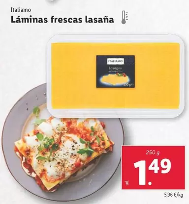 Oferta de Italiamo - Laminas Frescas Lasana por 1,49€ en Lidl