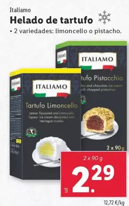 Oferta de Italiamo - Helado De Tartufo por 2,29€ en Lidl