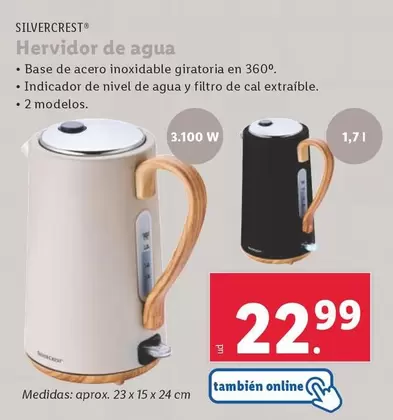Oferta de SilverCrest - Hervidor De Agua por 22,99€ en Lidl