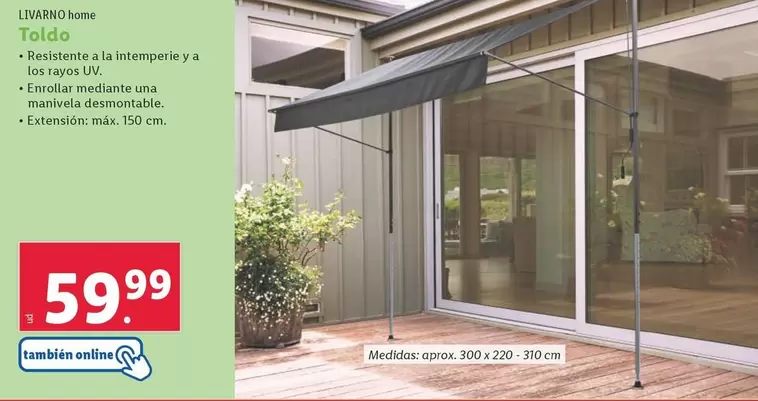 Oferta de Livarno Home - Toldo por 59,99€ en Lidl