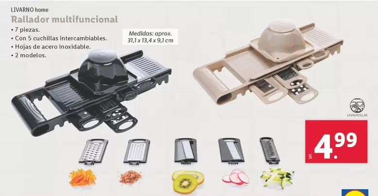 Oferta de Livarno Home - Rallador Multifuncional por 4,99€ en Lidl