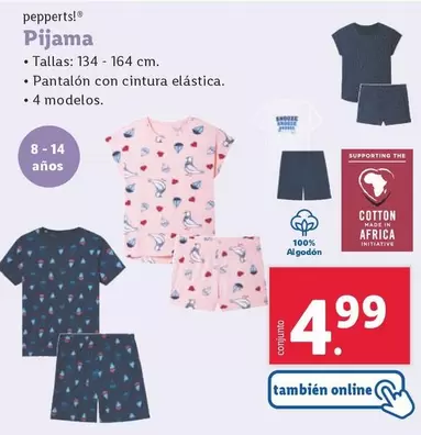 Oferta de Pepperts - Pijama por 4,99€ en Lidl