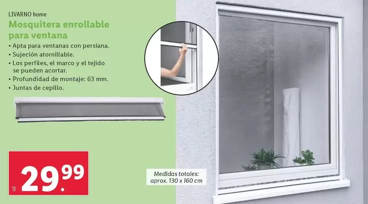 Oferta de Livarno Home - Mosquitera Enrollable Para Ventana por 29,99€ en Lidl