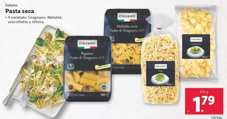 Oferta de Italiamo - Pasta Seca por 1,79€ en Lidl