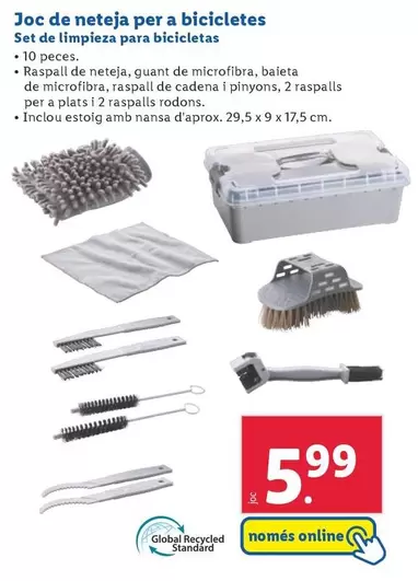 Oferta de Set De Limpieza Para Bicicletas por 5,99€ en Lidl